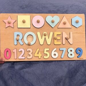 Wooden Alphabet and Number Puzzle